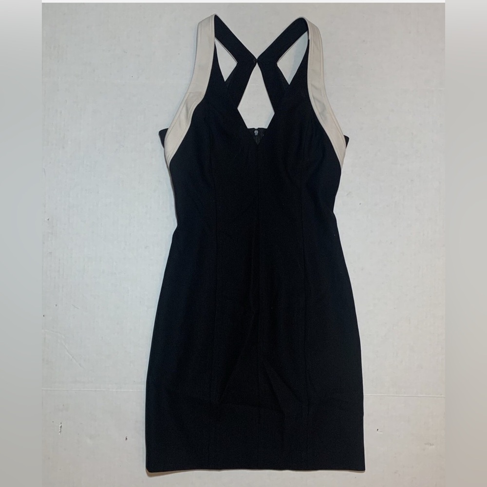 Elizabeth and James Black and White Body-con Dress
